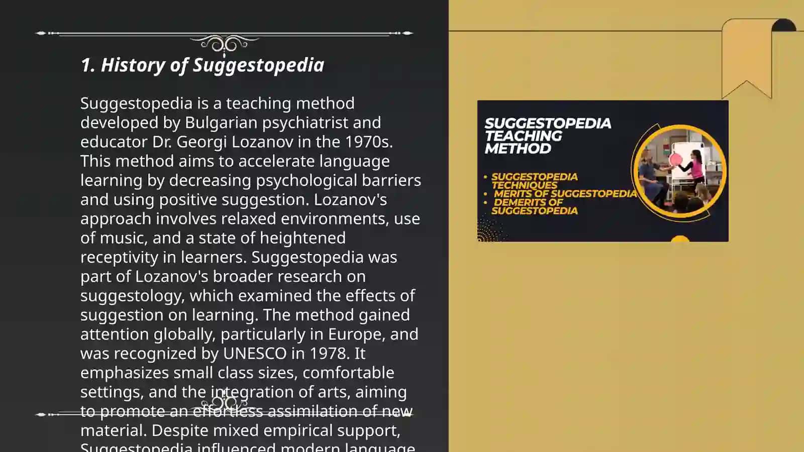 Suggestopedia method in language 3