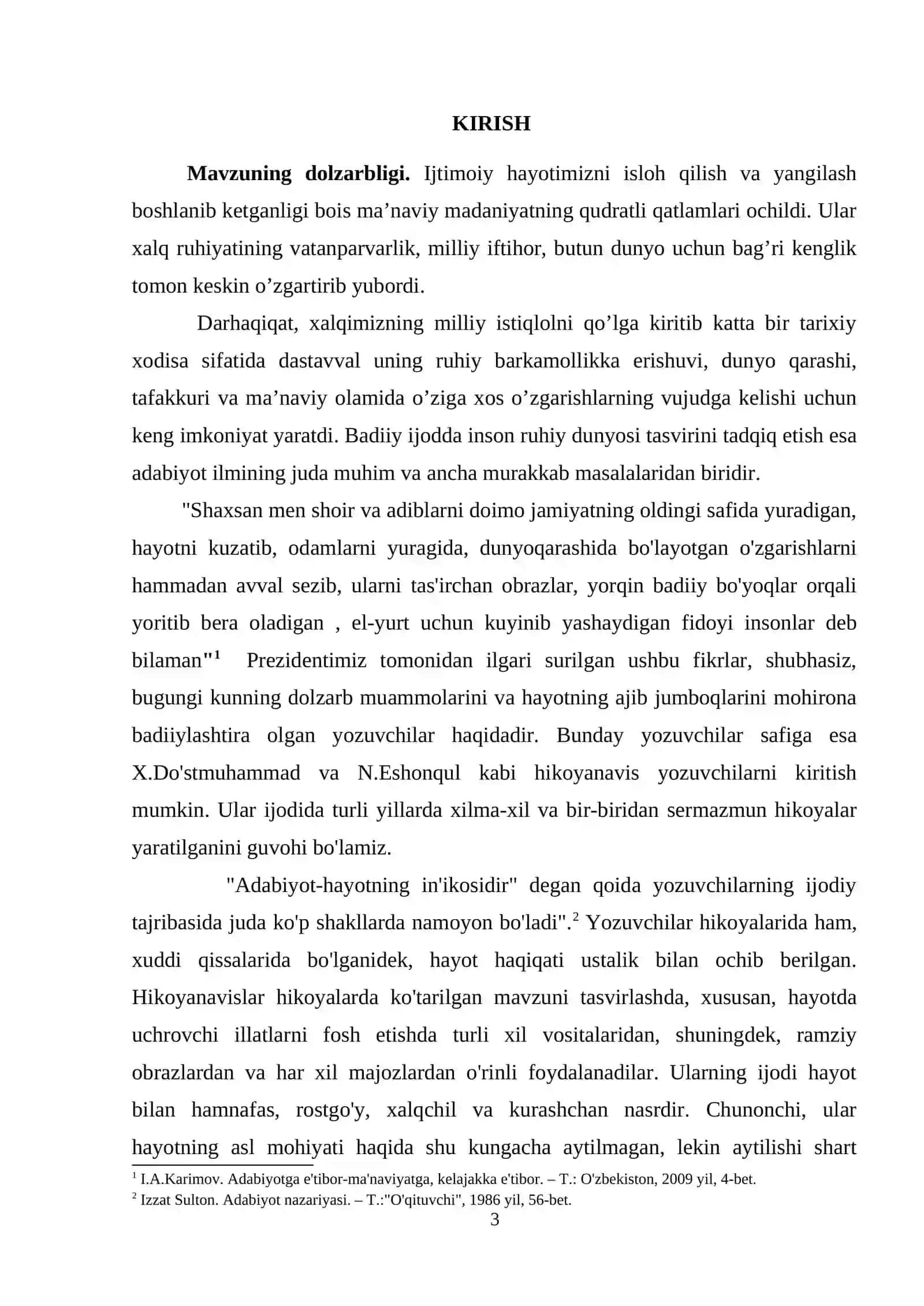 Psixologizm va psixologik tahlil (X.Do‘stmuhammad va N.Eshonqul hikoyalari misolida) 3