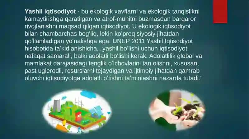 Yashil iqtisodiyot 3