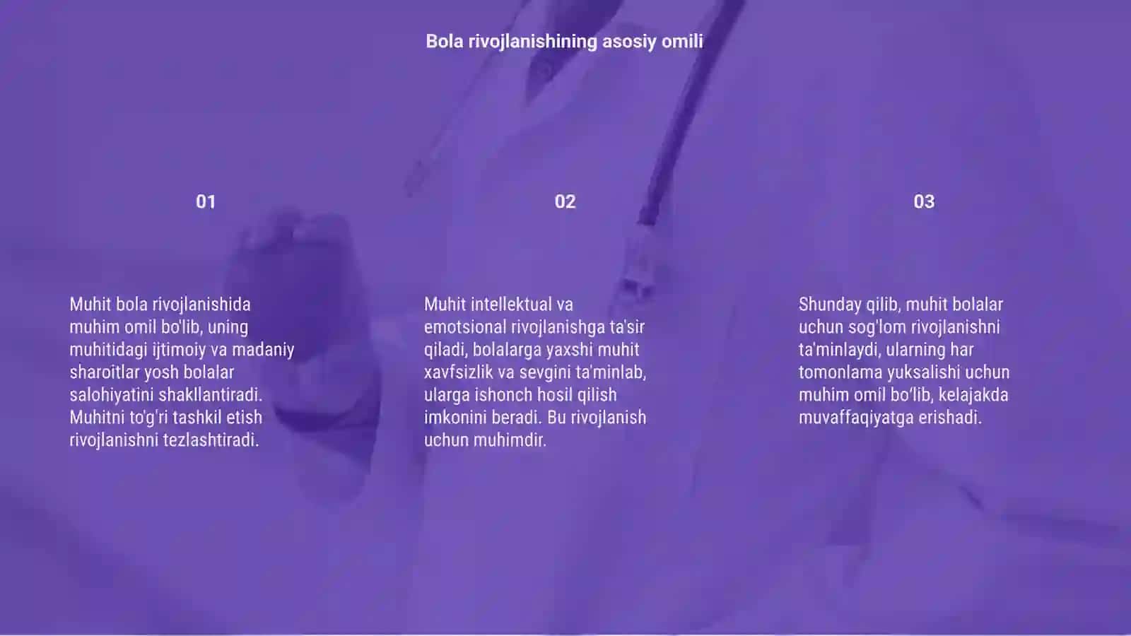 Bola rivojlanishida muhitning ta'siri 3