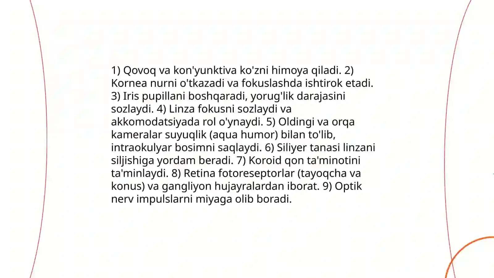 Kòrish va eshitish sezgisi 3