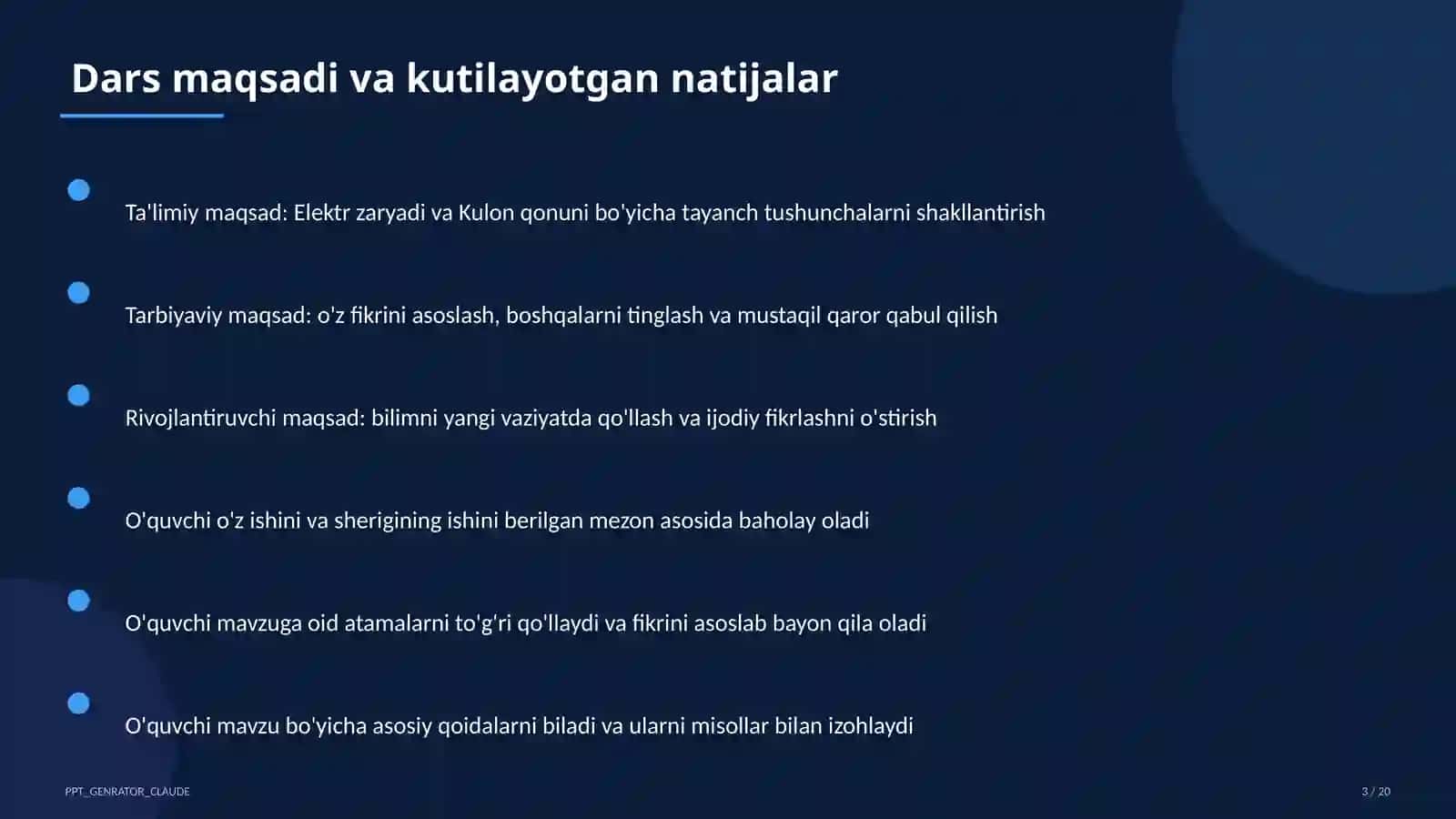 Elektr zaryadi va Kulon qonuni (8-sinf) 3
