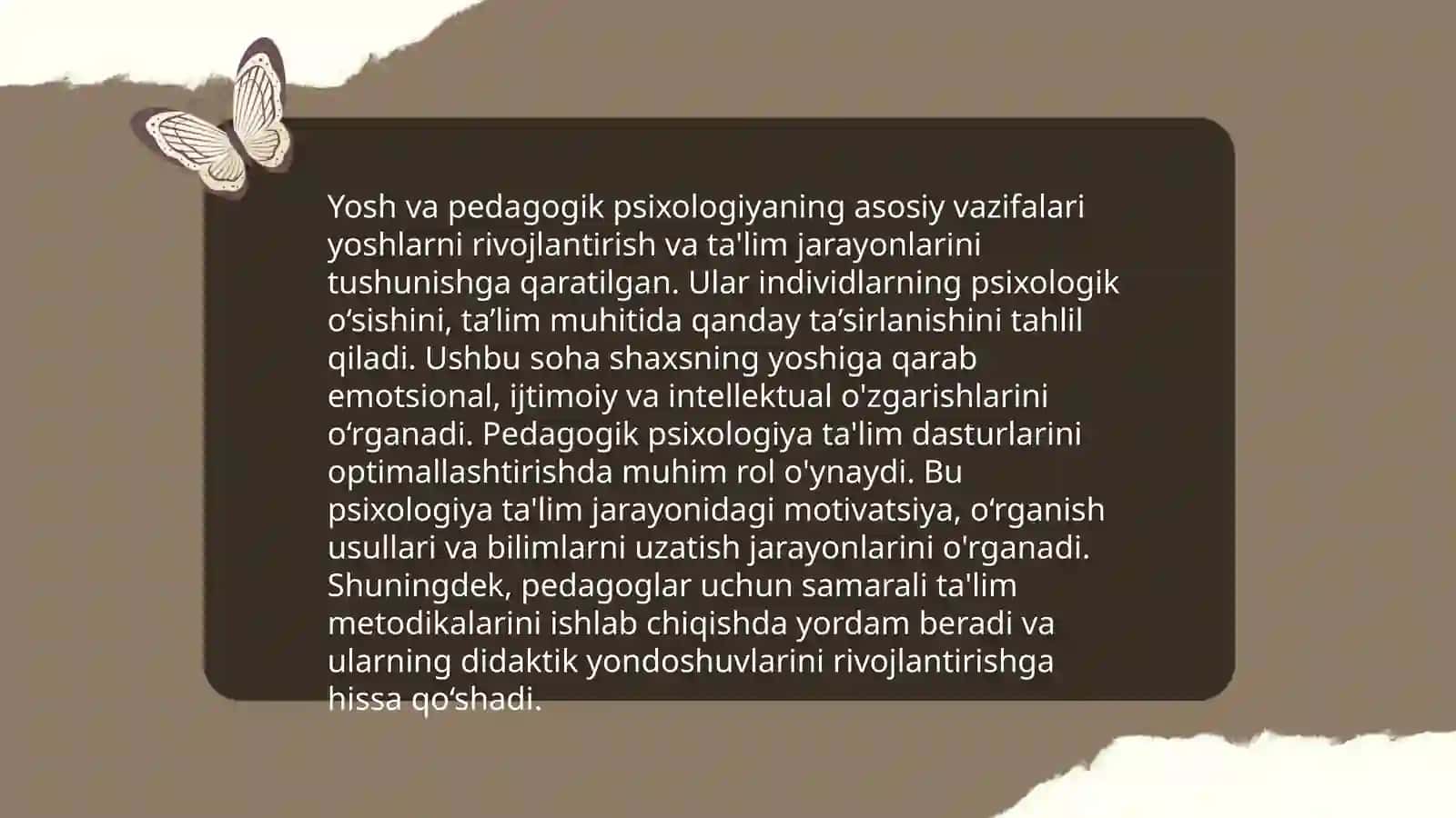 Yosh va pedagogik psixologiya fanining vazifalari va rivojlanish bosqichlari 3
