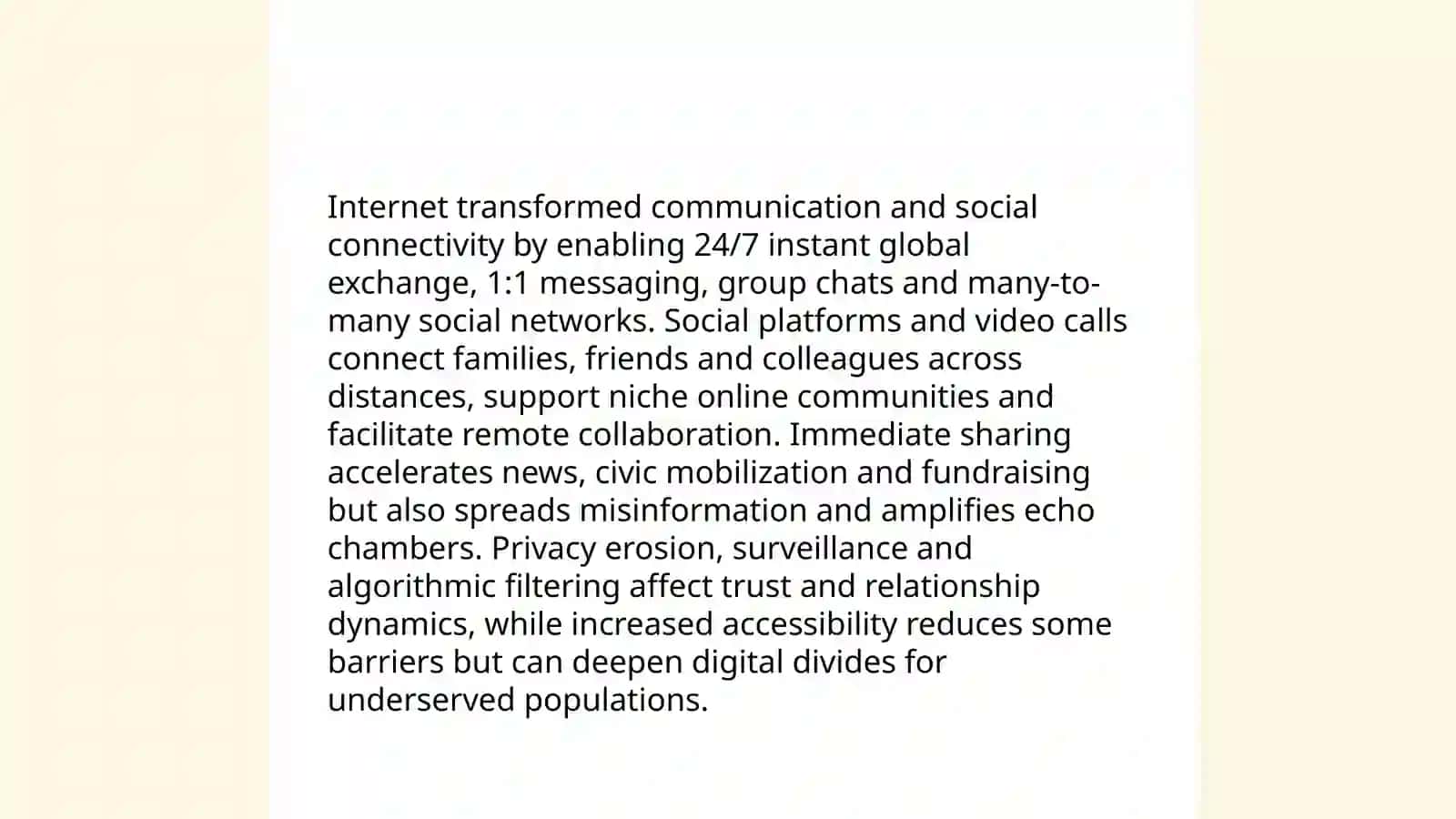 The impact of internet in our life 3