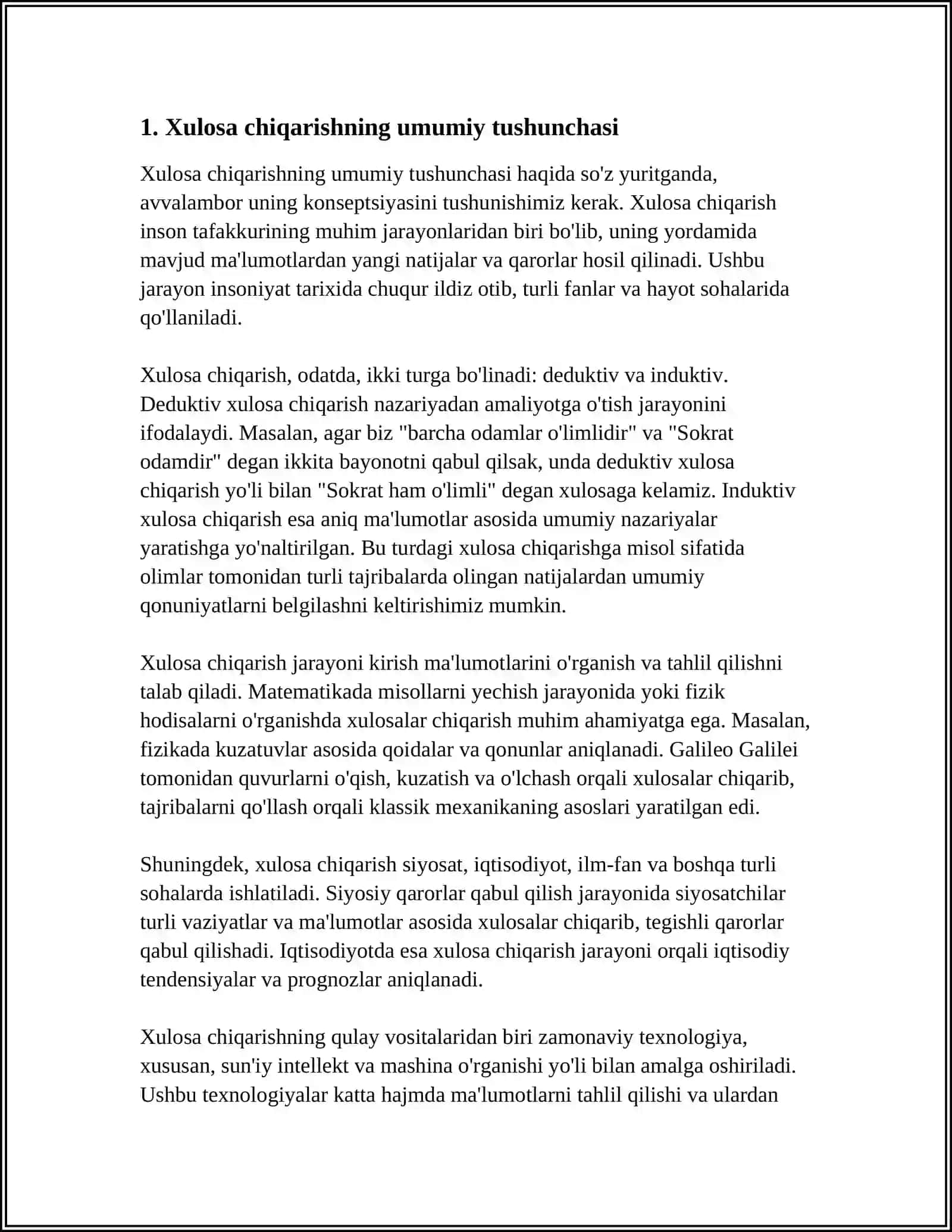 XULOSA CHIQARISHNING UMUMIY MANTIQIY TASNIFI.DALILLASH VA ISHONCH-ETIQODNING SHAKLLANISH JARAYONI 3
