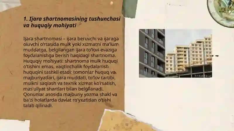Ijara shartnomasi tushunchasi va turlari 3