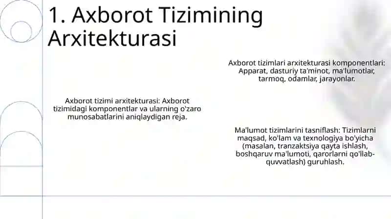 Axborot Tizimlarining Tasnifi 3