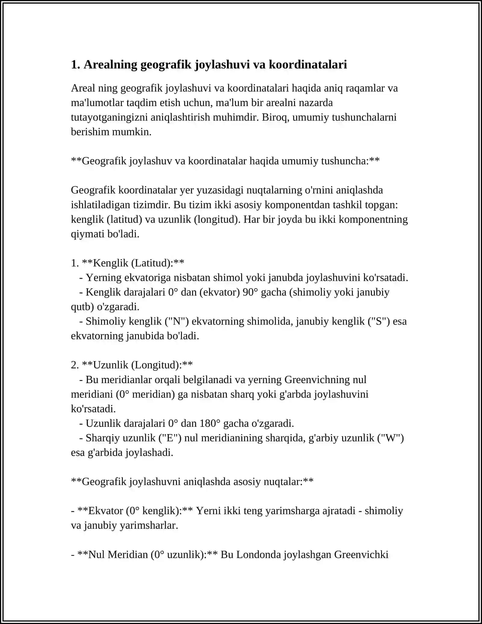 AREALNING GEOGRAFIK XARAKTERISTIKASI 3