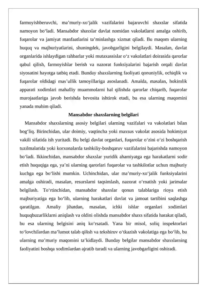 Mansabdor shaxslarning ma’muriy javobgarligi 3