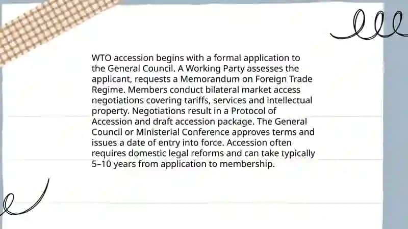 Joining the World Trade Organization (WOT) 3