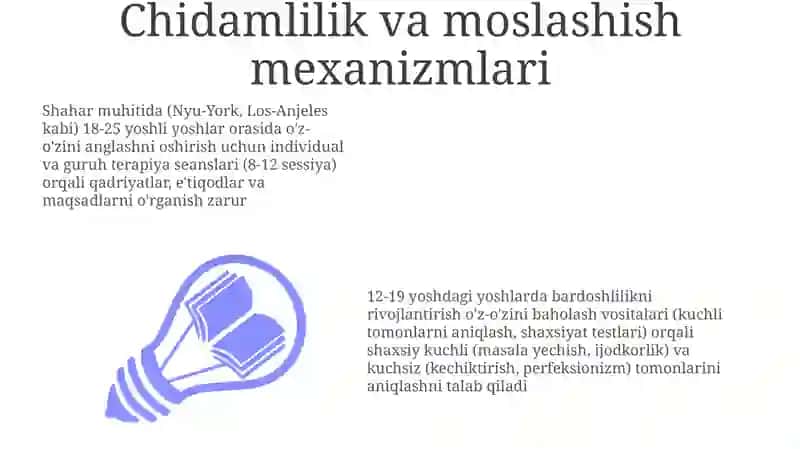 Chidamlilik va moslashish mexanizmlari 3