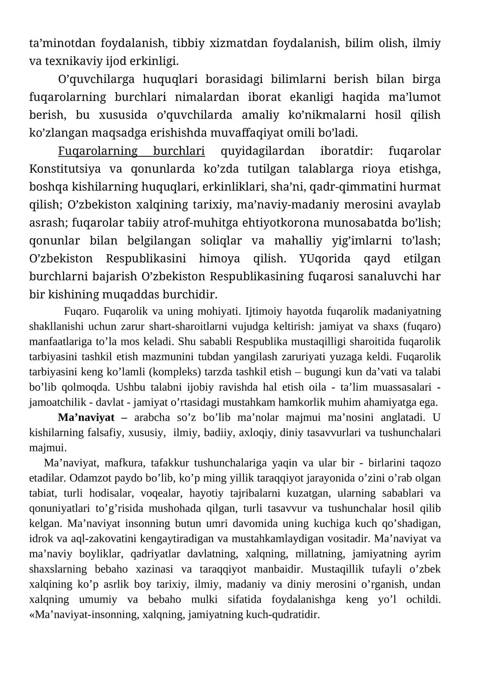 Fuqarolik tarbiyasi. O'quvchilarni ma'naviy axloqiy tarbiyalash 3