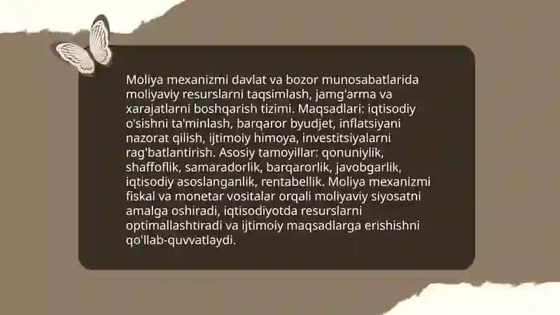 Moliya mexanizmi 3