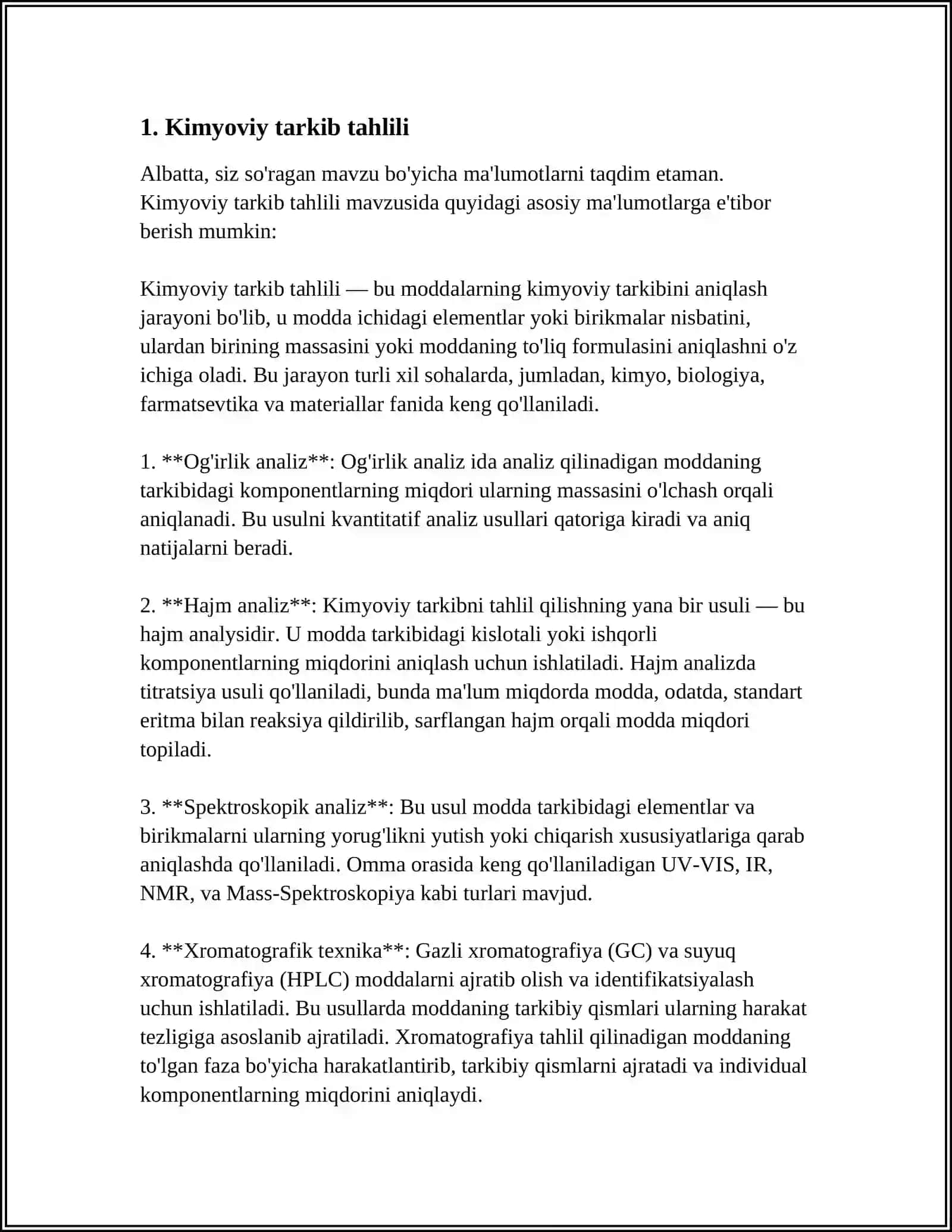 TEZ BUZILUVCHI OVQATLARNING TÓLA SIFATLILIGINI BAHOLASH 3
