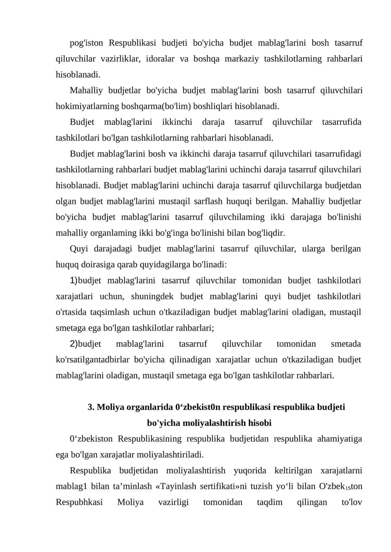 Budjetdan moliyalashtirish hisobi tushunchasi 3