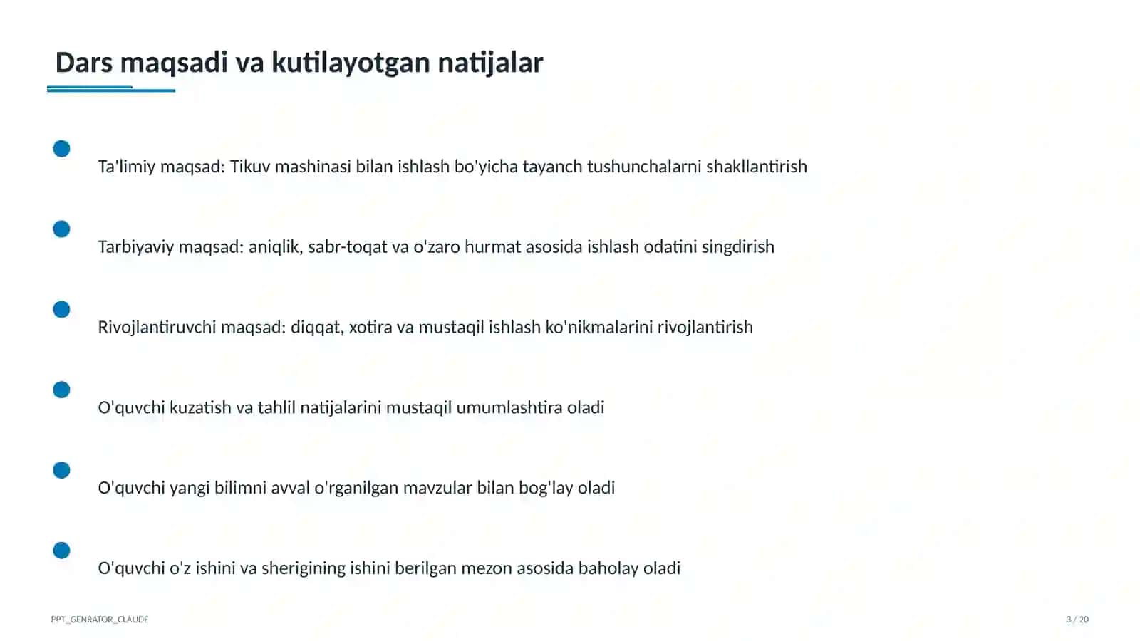 Tikuv mashinasi bilan ishlash (6-sinf) 3