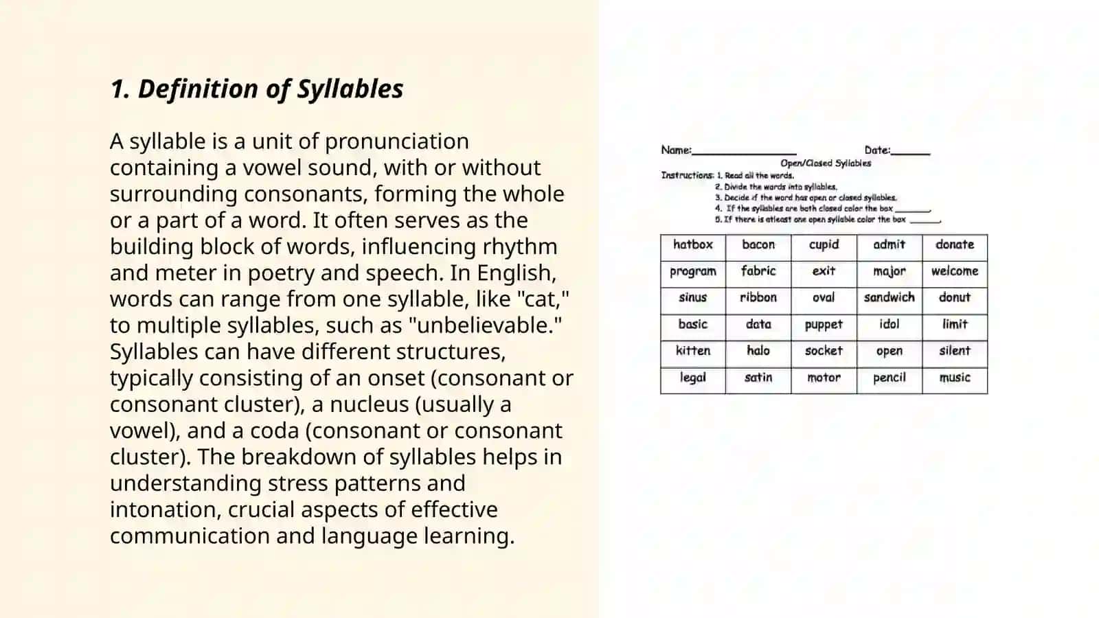 Syllables 3