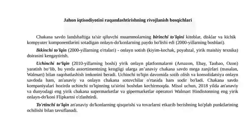 Raqamlashtirish sharoiti daxalqaro iqtisodiy aloqalar 3