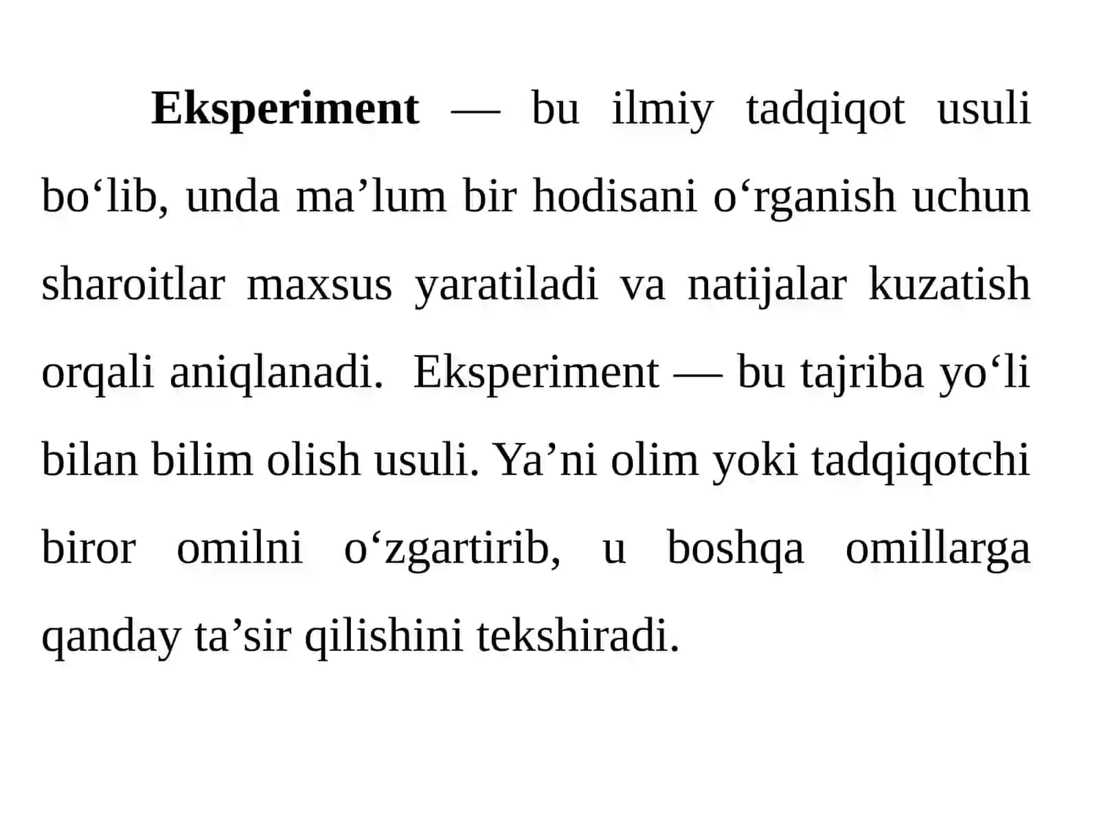 Eksperiment natijalariga statistik ishlav berish 3