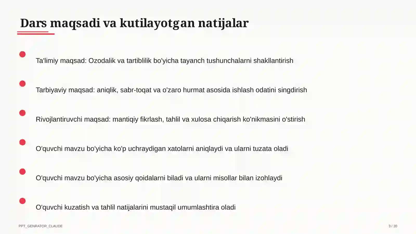 Ozodalik va tartiblilik (1-sinf) 3