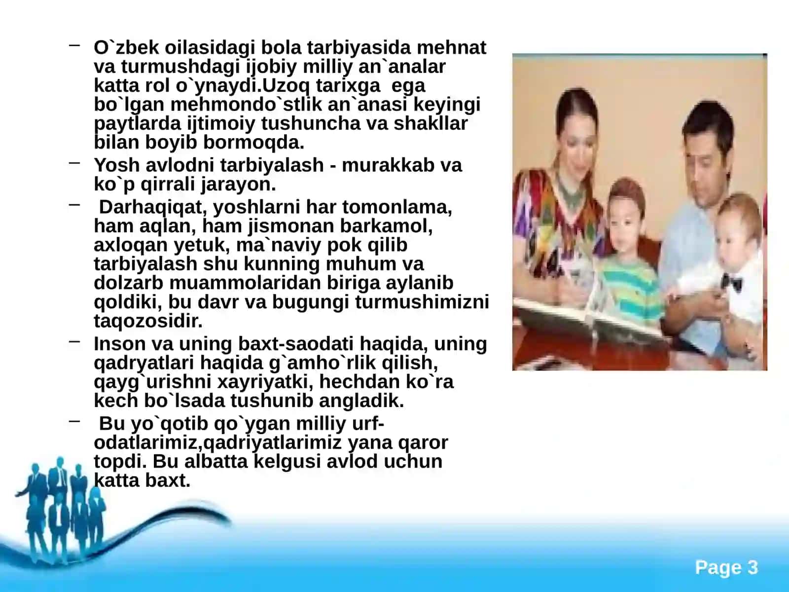 JISMONIY VA ESTETIK TARBIYA, OILA TARBIYASI ASOSLARI 3