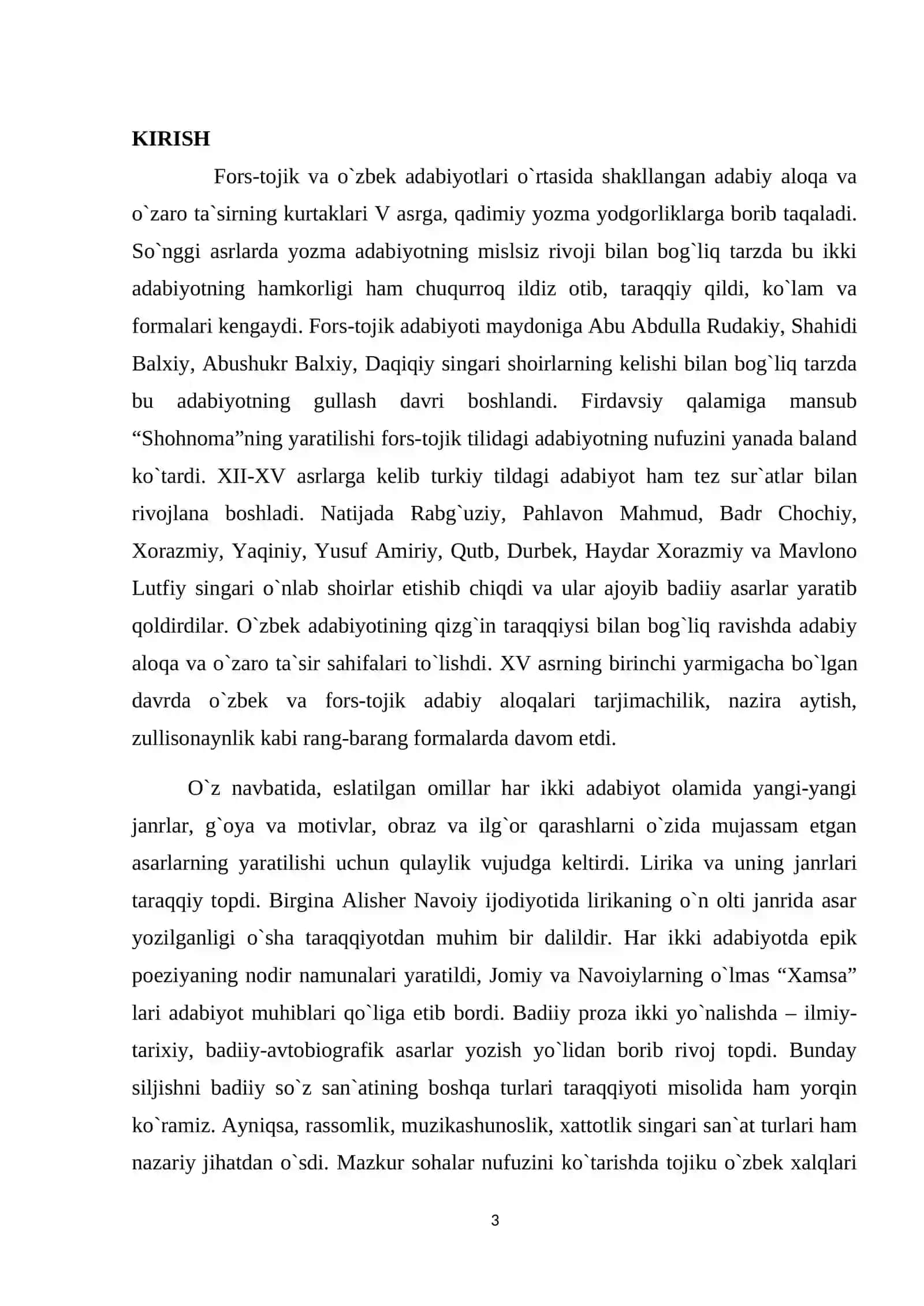Fors-tojik va o`zbek adabiy aloqalari 3