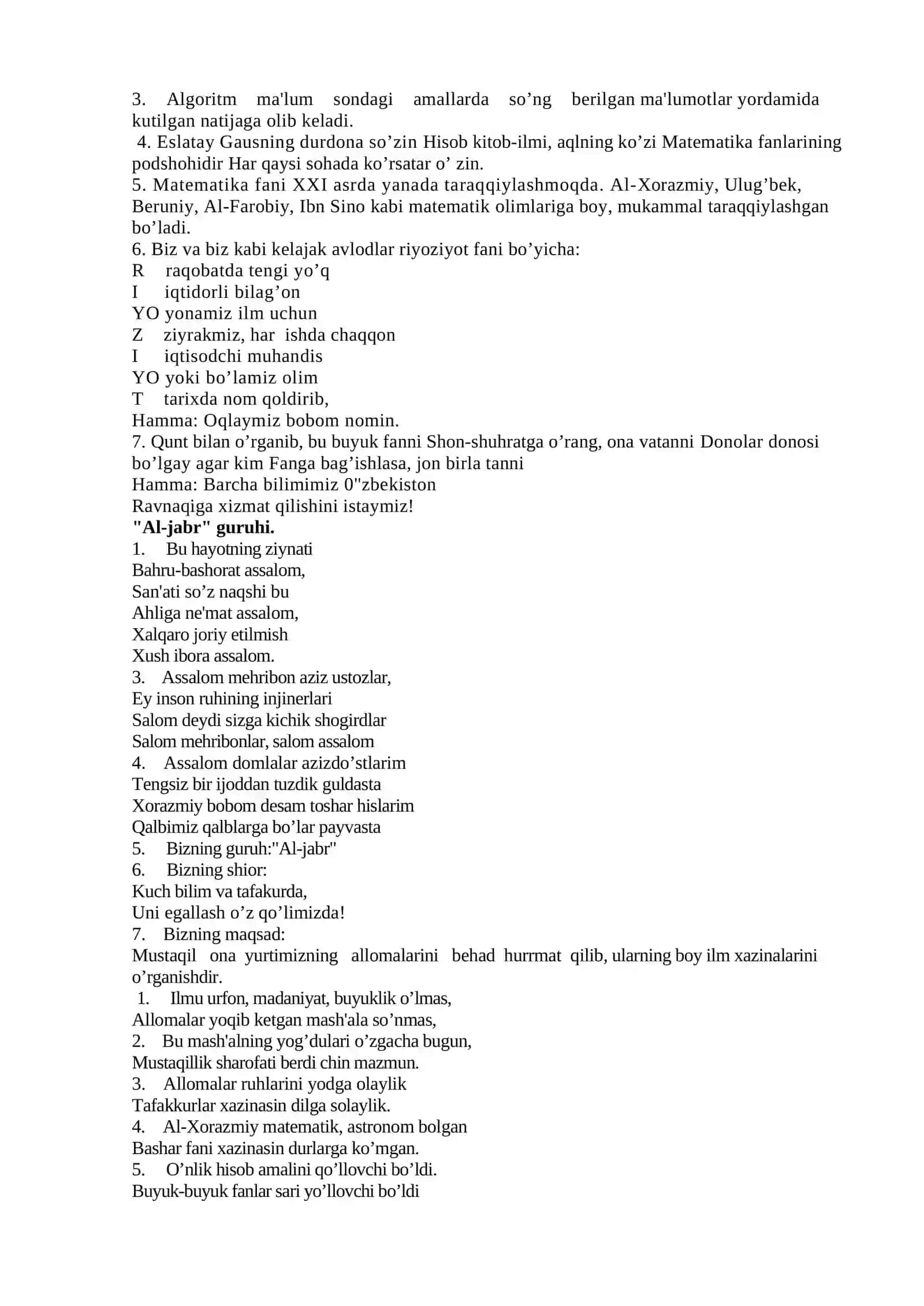 Matematika Kecha 3