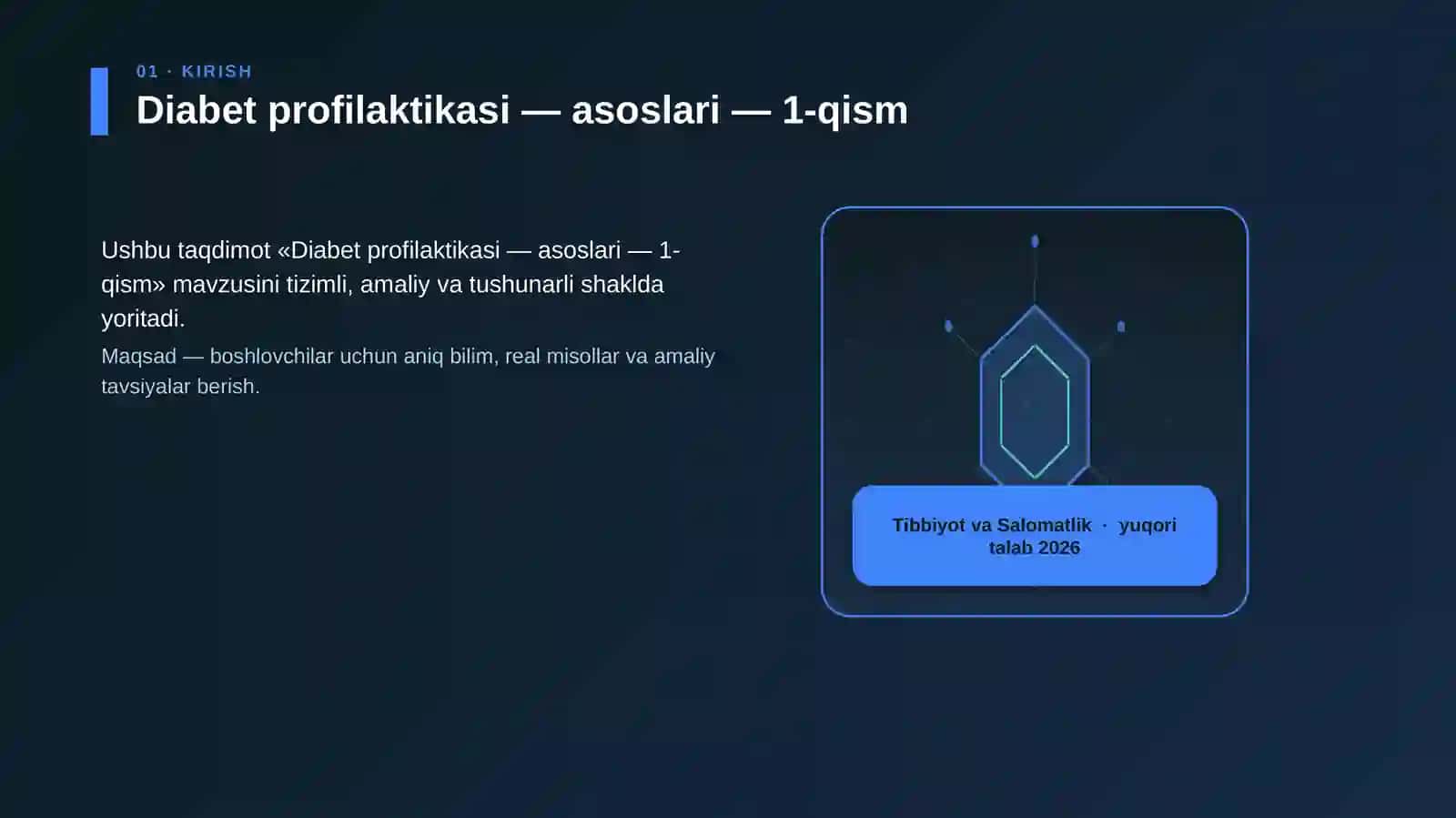 Diabet profilaktikasi — asoslari — 1-qism 3