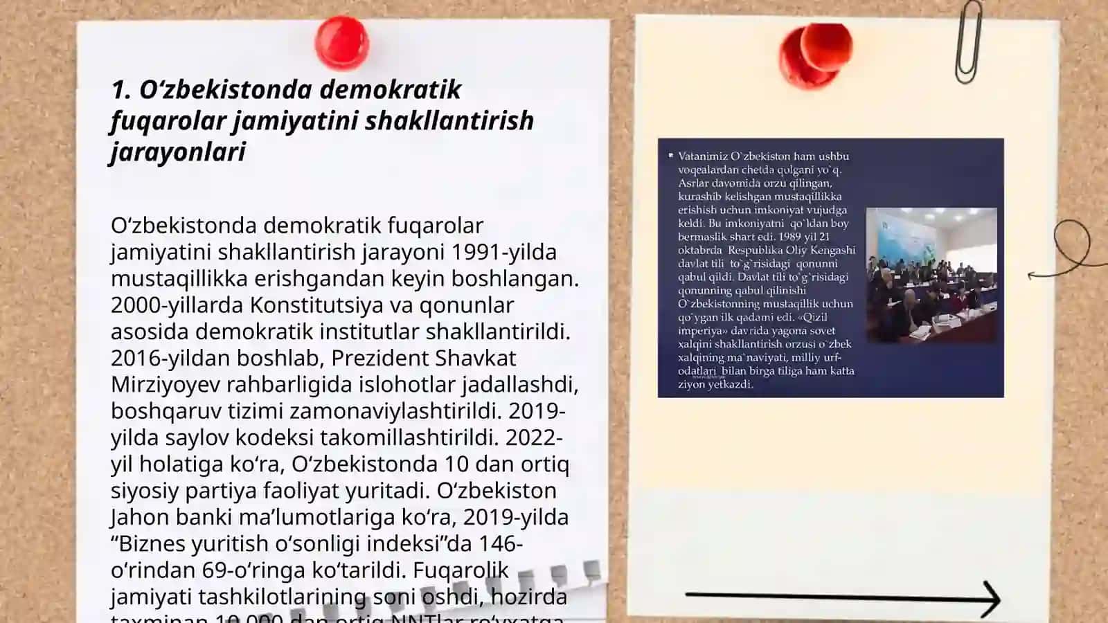 Oʻzbekistonda demokratik fuqarolar jamiyati asoslarining shakllanishi amalga oshirilgan siyosiy islohatlar 3