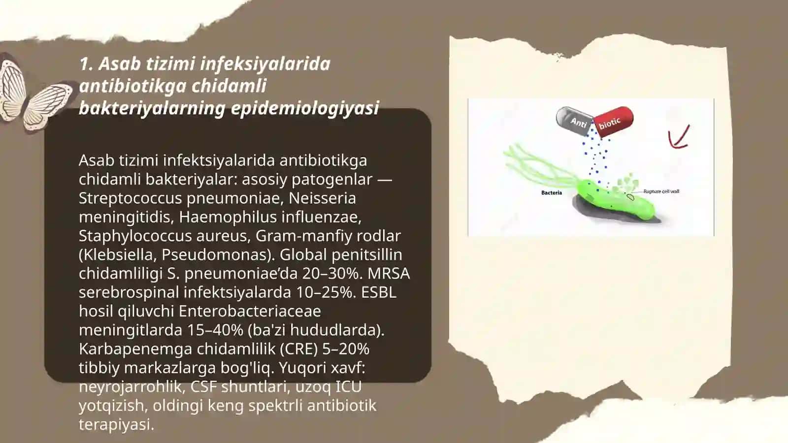 Asab tizimi infeksiyalarida antibiotikga chidamli bakteriyalar 3
