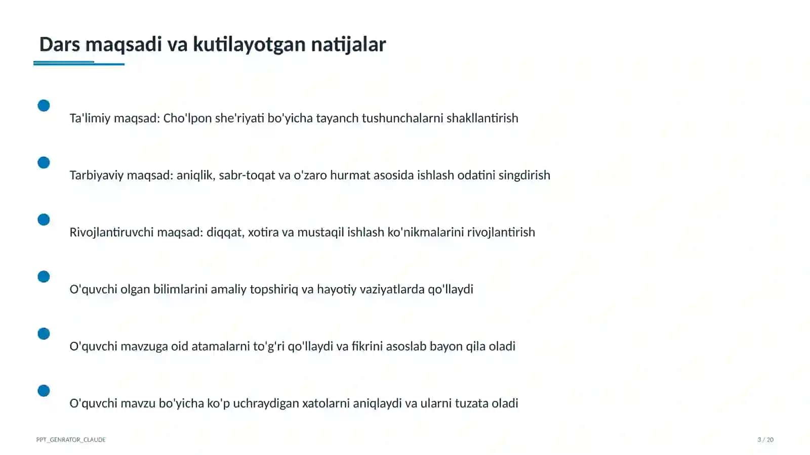 Cho'lpon she'riyati (7-sinf) 3