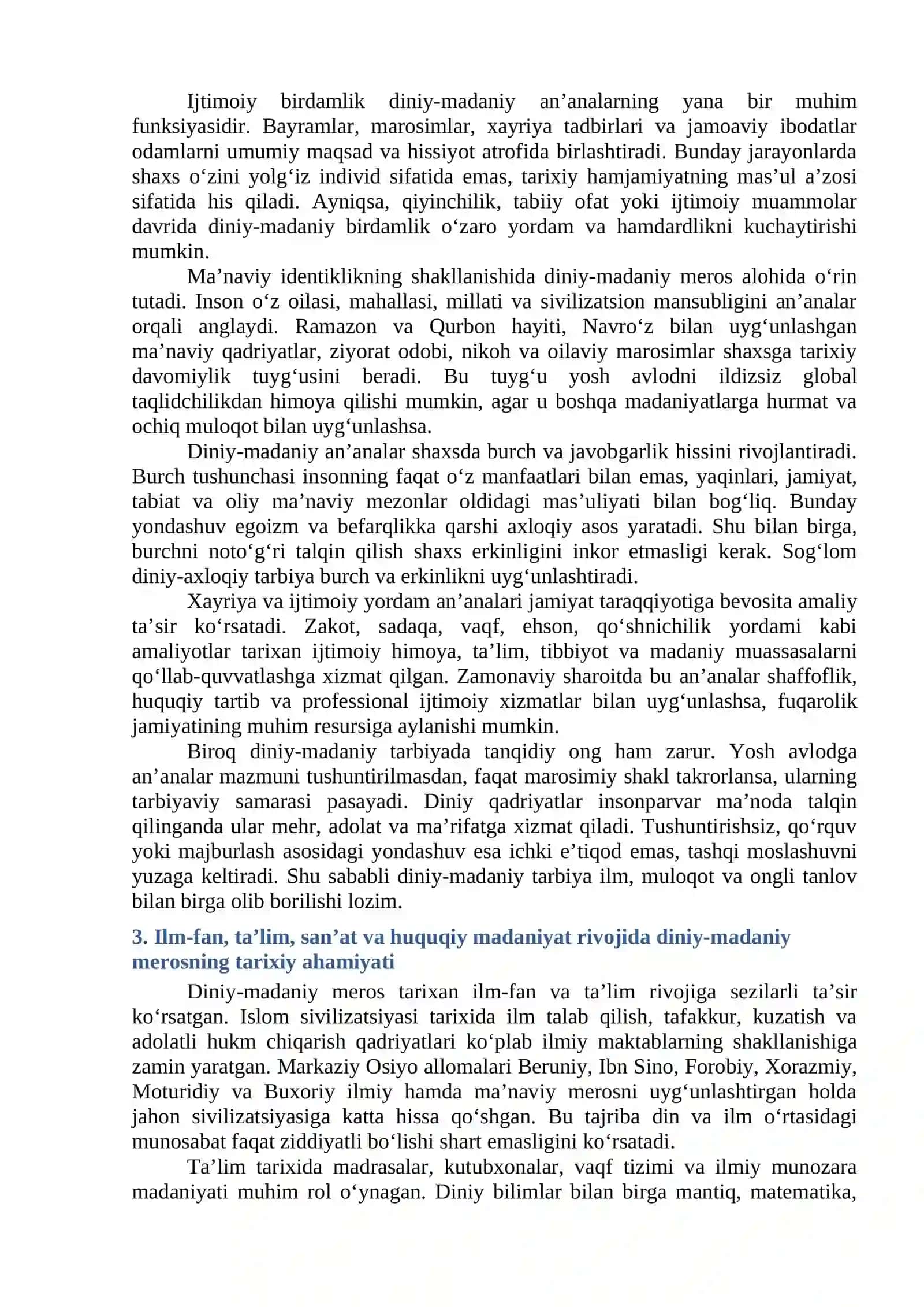 DINIY-MADANIY AN’ANALARNING JAMIYAT TARAQQIYOTIGA TA’SIRI 3