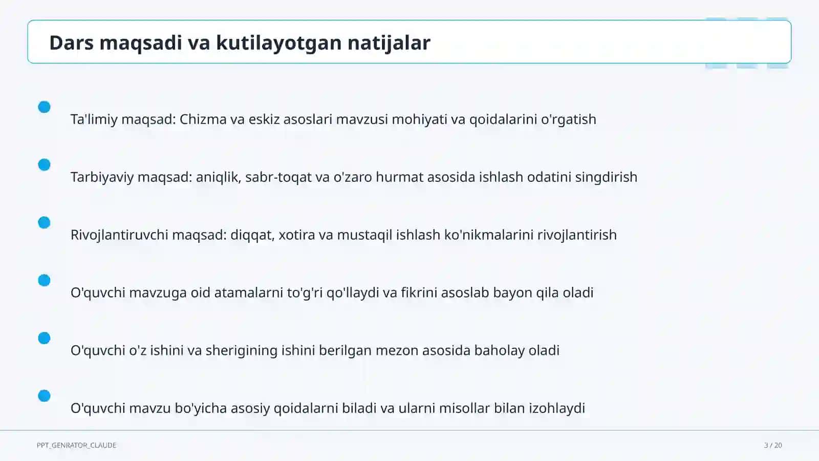 Chizma va eskiz asoslari (6-sinf) 3