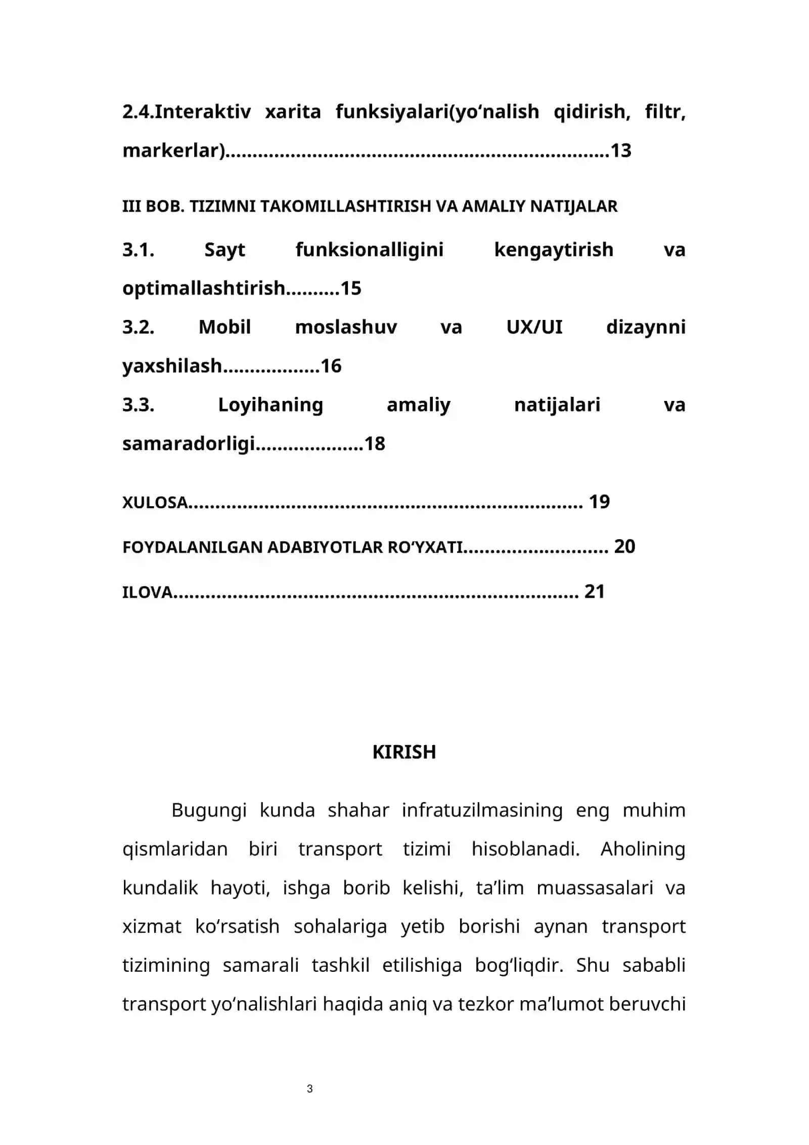 MUNDARIJA 3