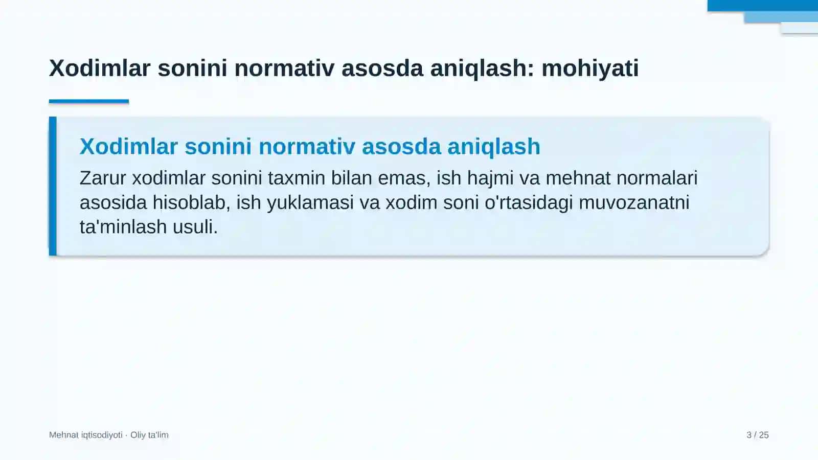Gid-ekskursovodlik xizmatida xodimlar sonini normativ asosda aniqlash 3