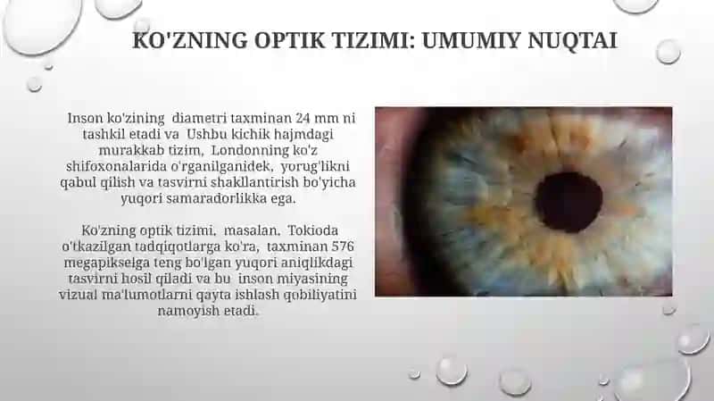 Koʻzning optik sistemasi va uning fizik xususiyatlari 3