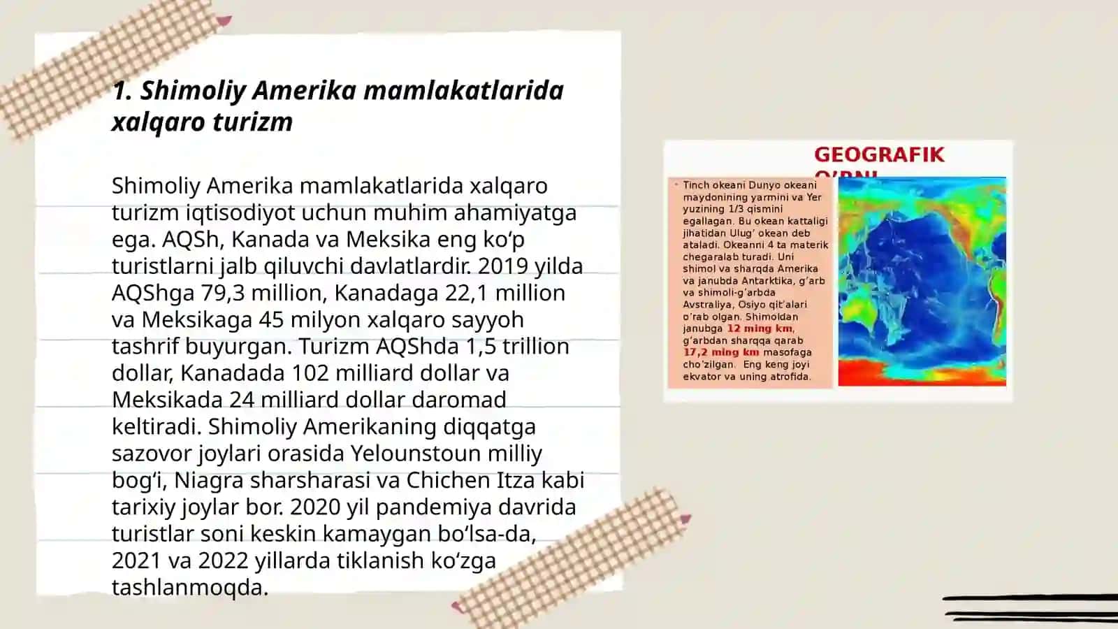 Amerika mamlakatlarida xalqaro turizm geografiyasi 3