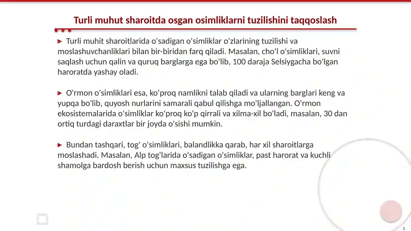 Ekosistemaning tarkibiy tuzilmasi 3