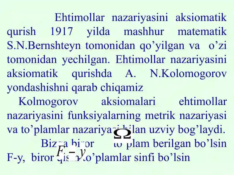 Ehtimollar nazariyasi 3