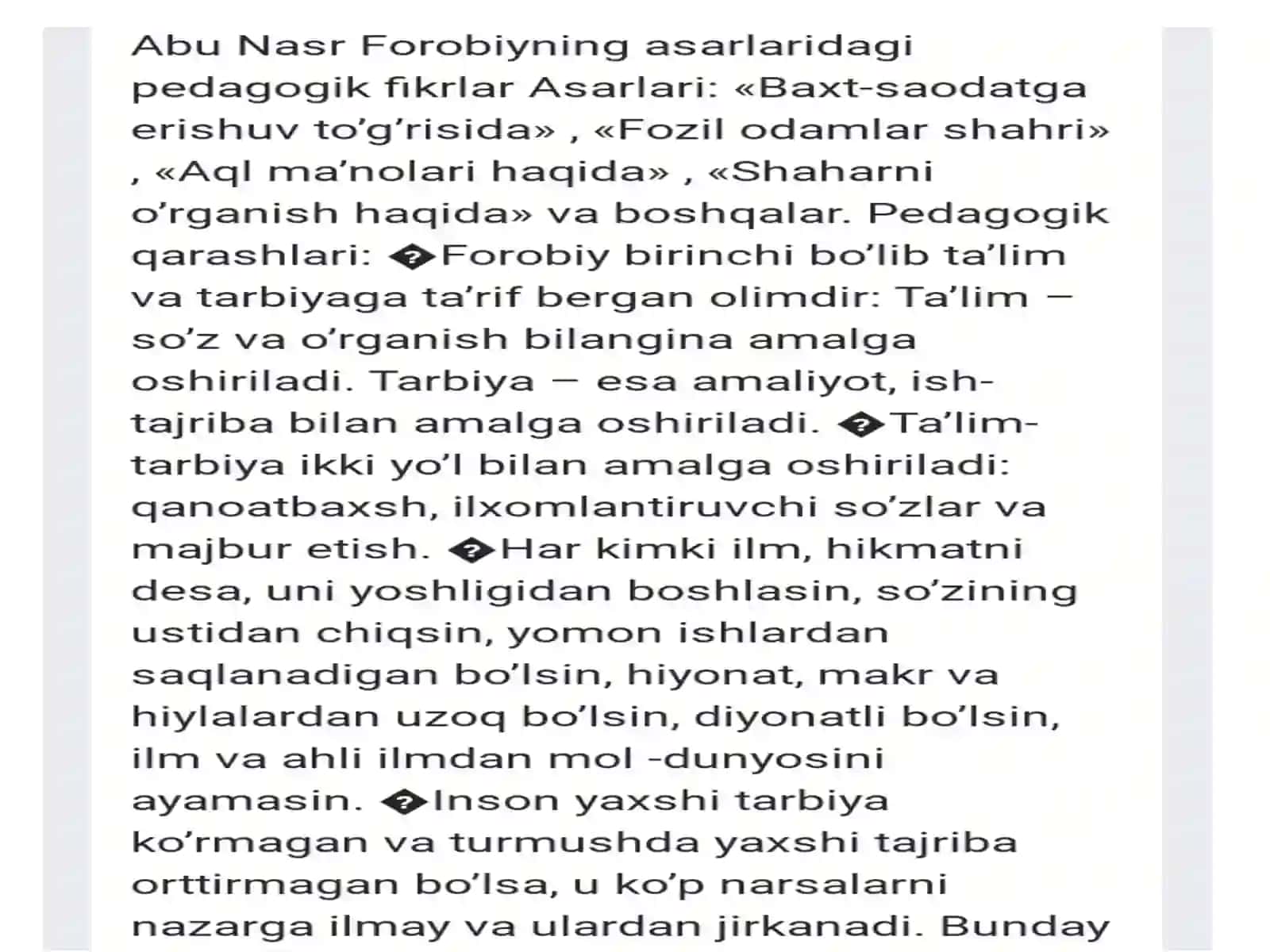 Sharq mutafakkirlarining kasbiy pedagogik faoliyatini shakllantirishga oid qarashlari 3
