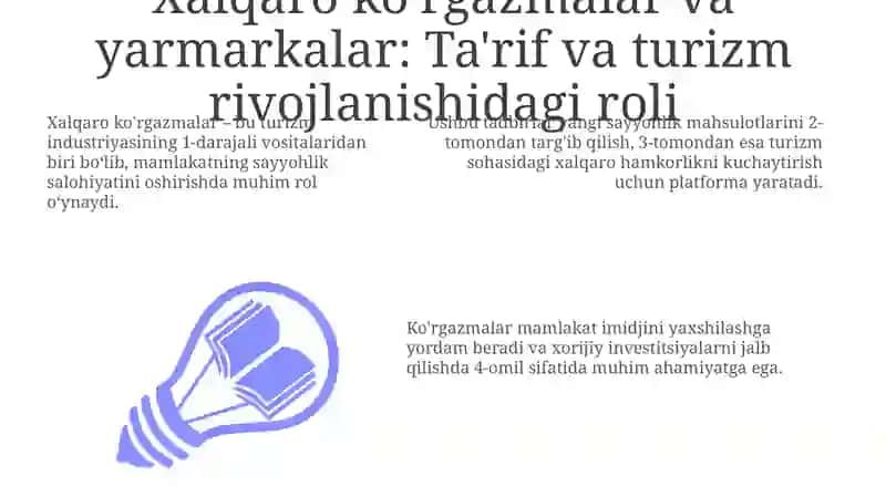 Xalqaro ko'rgazmalar va yarmarkalarningahamiyati 3