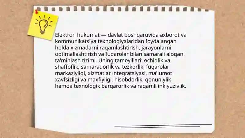 Elektron Hukumat. Zamonaviy Davlat boshqaruvi 3