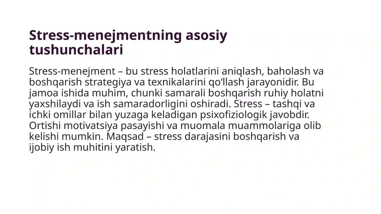 Stress-menejment va jamoaviy samaradorlik 3