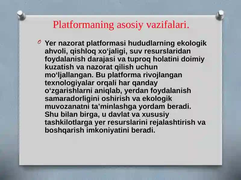 Yer nazorat platformasi 3