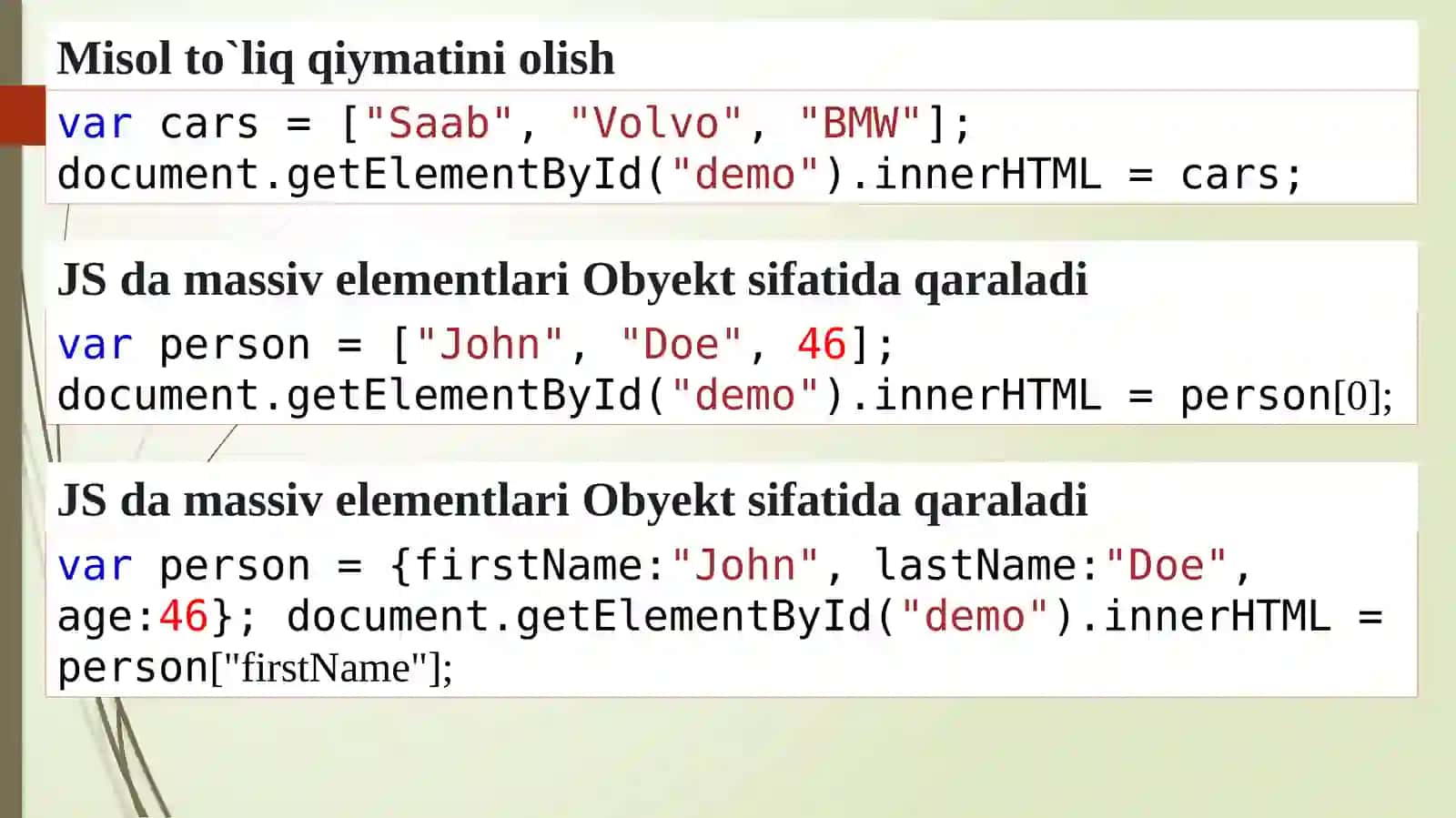 JavaScript tilida hodisalar tizimi 3