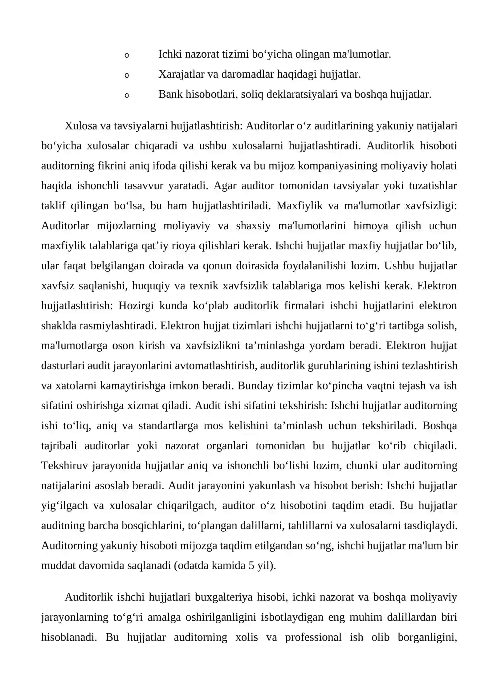 Auditor ishchi hujjatlarini tayyorlash 3