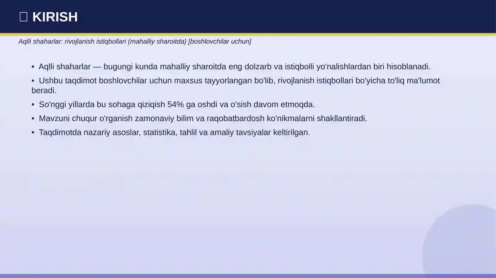 Aqlli shaharlar: rivojlanish istiqbollari 3