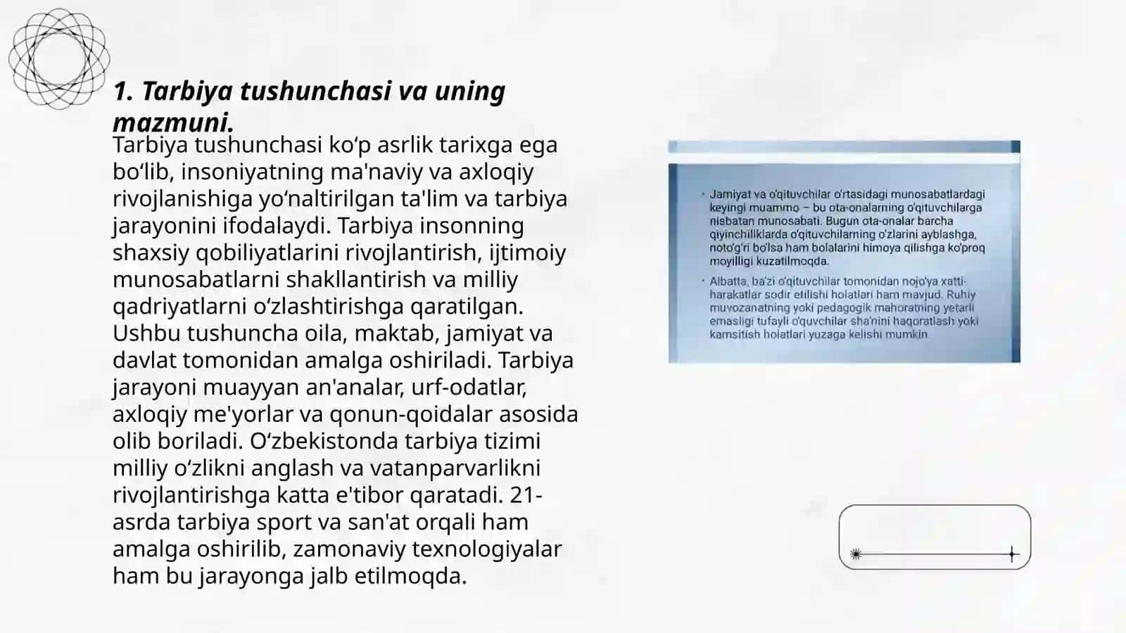 Tarbiya ijtimoiy-tarixiy zarurat sifatida Tõlayeva Aziza 3
