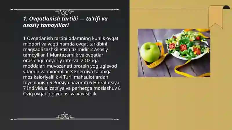 Ovqatlanish tartibi 3
