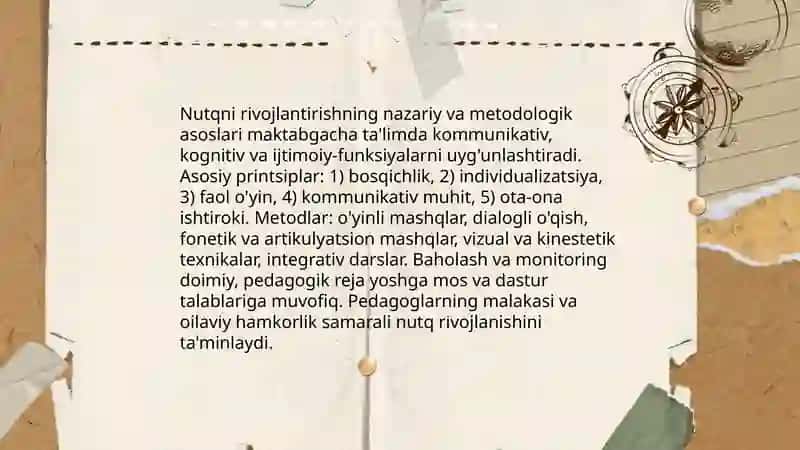 Nutqni rivojlantirishga doir ishlar tizimi 3